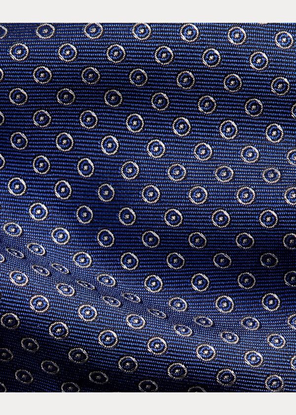 Krawaty Ralph Lauren Patterned Silk Tie Męskie Niebieskie | ONYE2641