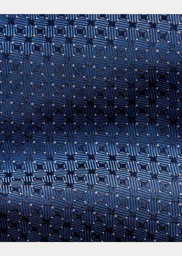 Krawaty Ralph Lauren Patterned Silk Tie Męskie Niebieskie | RJVJ5013