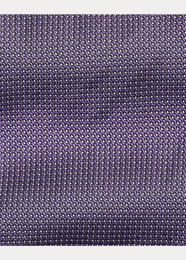 Krawaty Ralph Lauren Pin Dot Silk Narrow Tie Męskie Fioletowe Białe | WJJC9370