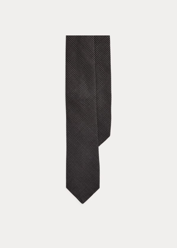 Krawaty Ralph Lauren Print Cashmere-Silk Tie Męskie Szare | UJSM9108