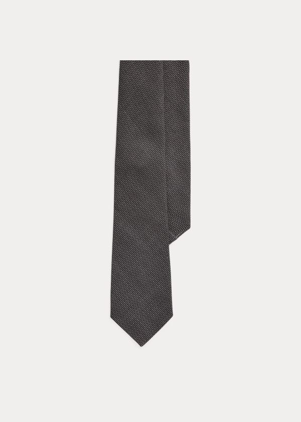 Krawaty Ralph Lauren Print Cashmere-Silk Tie Męskie Jasny Szare | BPDH2682