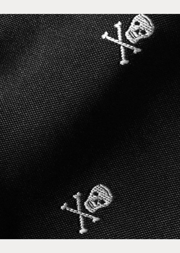 Krawaty Ralph Lauren Skull-and-Crossbones Bow Tie Męskie Czarne Białe | QYDA1102