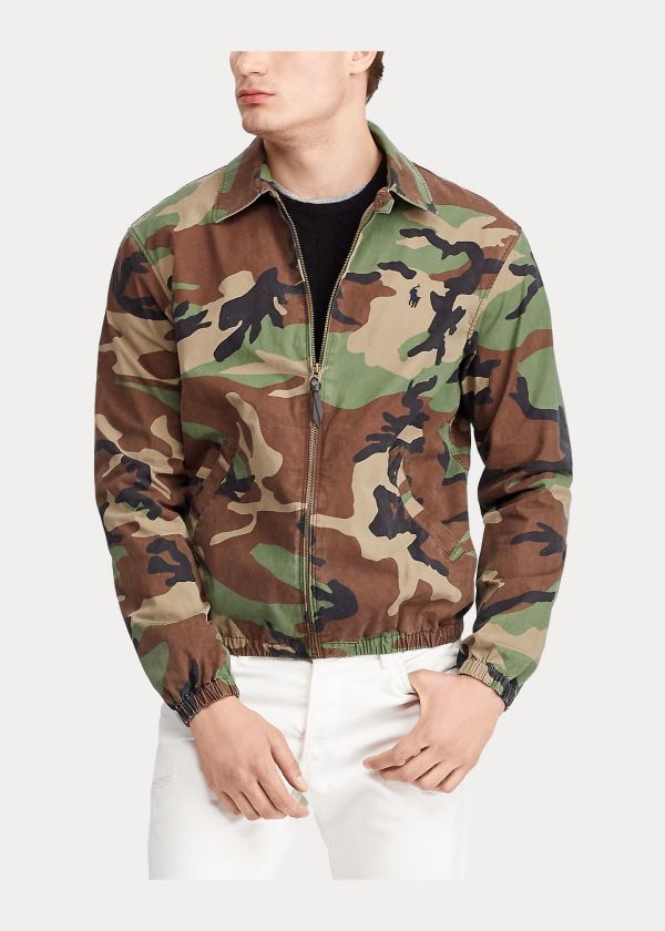 Kurtki Ralph Lauren Bayport Camo Jacket Męskie Camo | IJAF1498