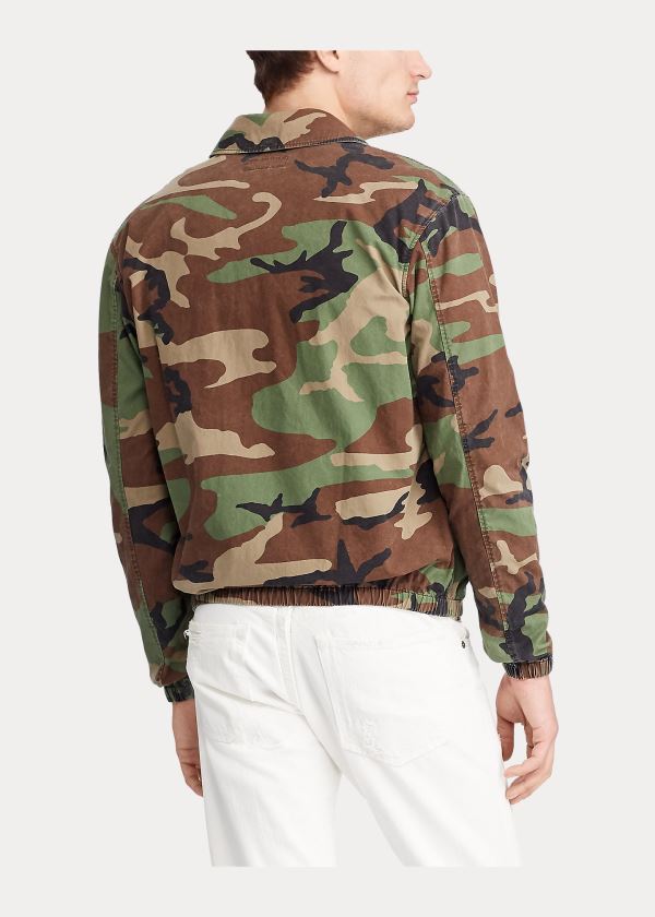 Kurtki Ralph Lauren Bayport Camo Jacket Męskie Camo | IJAF1498