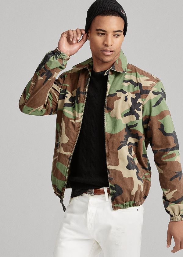 Kurtki Ralph Lauren Bayport Camo Jacket Męskie Camo | IJAF1498