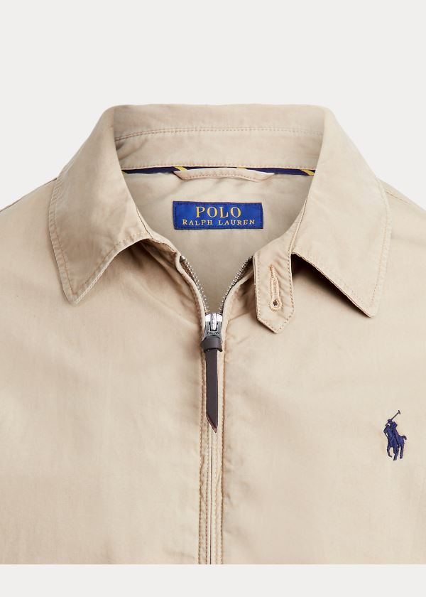 Kurtki Ralph Lauren Bayport Cotton Jacket Męskie Brązowe | YKXX1316