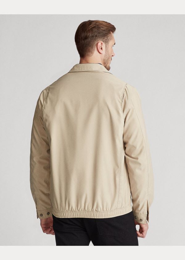 Kurtki Ralph Lauren Bi-Swing Windbreaker Męskie Khaki | DSLI2579