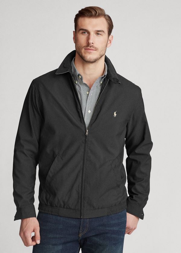 Kurtki Ralph Lauren Bi-Swing Windbreaker Męskie Czarne | MOCE7910