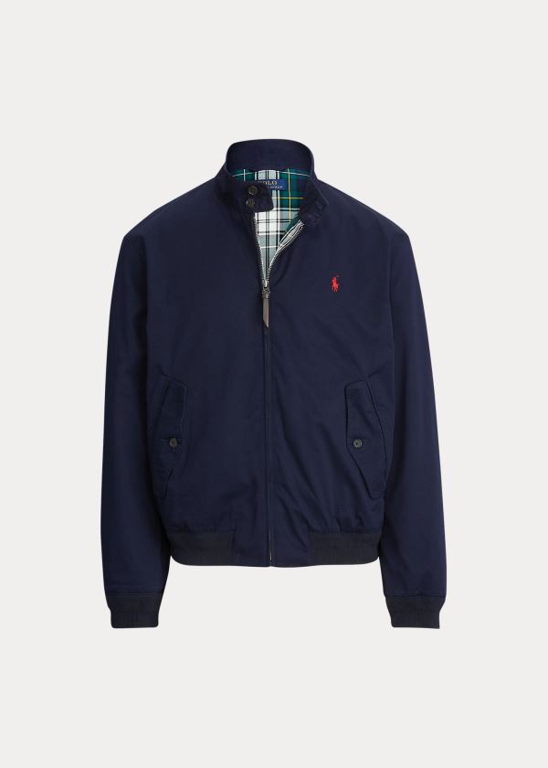 Kurtki Ralph Lauren Cotton Twill Jacket Męskie Granatowe | BSHR5617