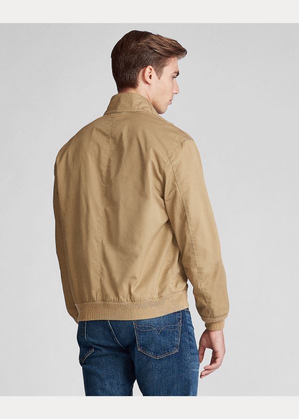 Kurtki Ralph Lauren Cotton Twill Jacket Męskie Brązowe | GXUS7982