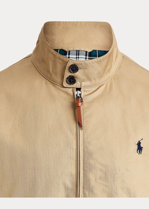 Kurtki Ralph Lauren Cotton Twill Jacket Męskie Brązowe | GXUS7982