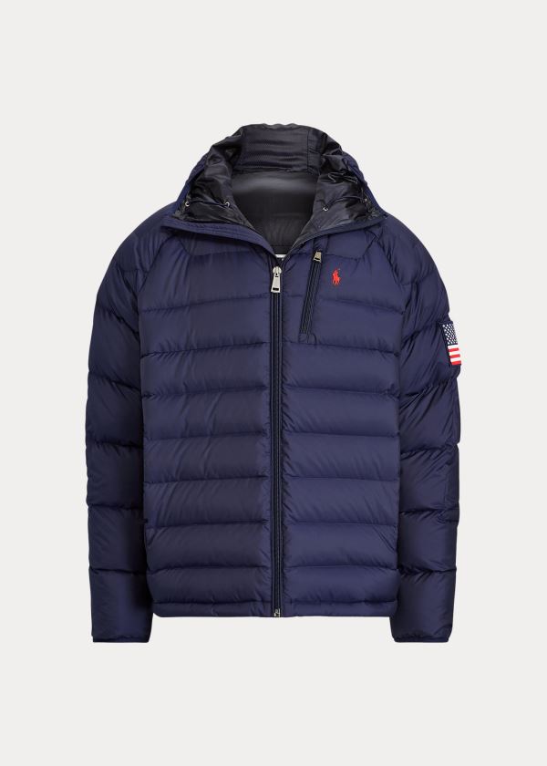 Kurtki Ralph Lauren Glacier Heated Down Jacket Męskie Granatowe | GPWA5759