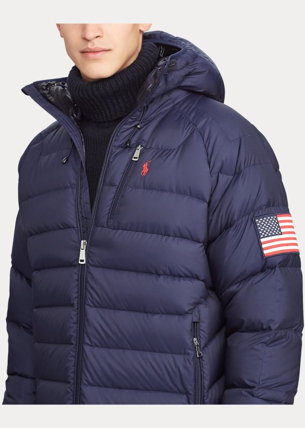 Kurtki Ralph Lauren Glacier Heated Down Jacket Męskie Granatowe | GPWA5759