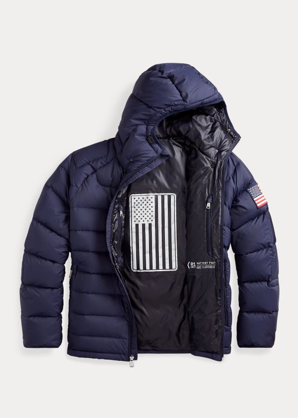 Kurtki Ralph Lauren Glacier Heated Down Jacket Męskie Granatowe | GPWA5759