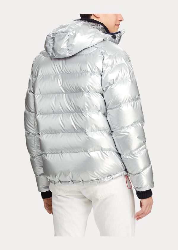 Kurtki Ralph Lauren Glacier Heated Down Jacket Męskie Srebrne | XIBW1722