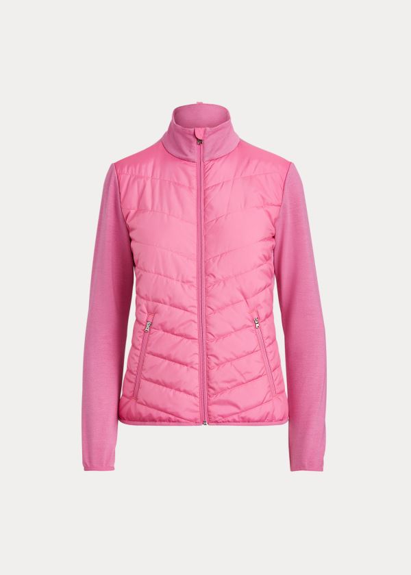 Kurtki Ralph Lauren Hybrid Golf Jacket Damskie Różowe | KRJO3296