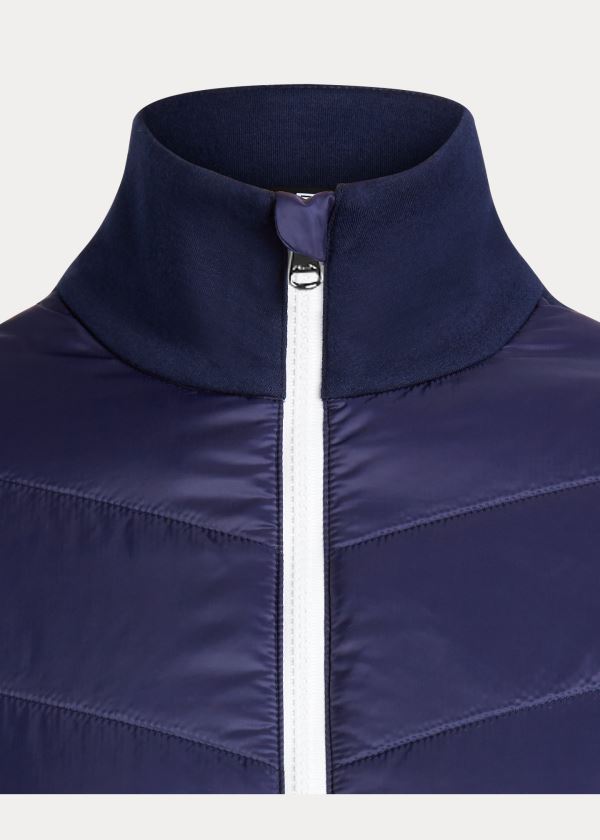 Kurtki Ralph Lauren Hybrid Golf Jacket Damskie Granatowe | KFSB6707