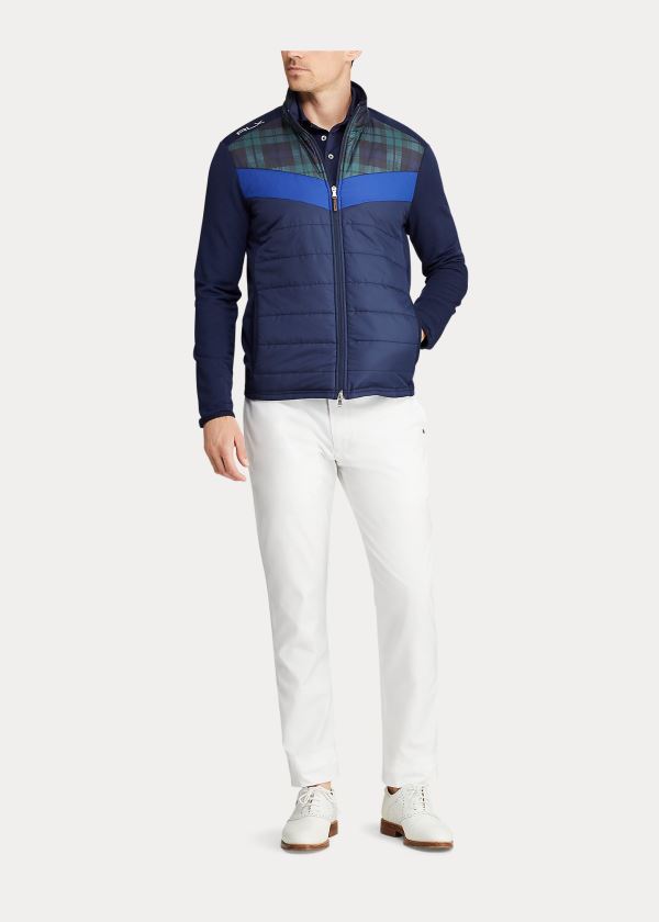 Kurtki Ralph Lauren Hybrid Jacket Męskie Granatowe Kolorowe | OGEE0521