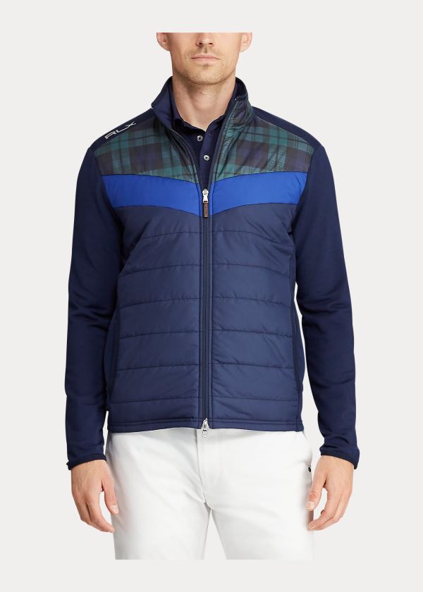 Kurtki Ralph Lauren Hybrid Jacket Męskie Granatowe Kolorowe | OGEE0521