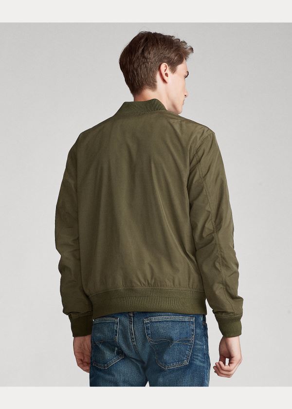 Kurtki Ralph Lauren Lightweight Bomber Jacket Męskie Oliwkowe | PWNJ3589