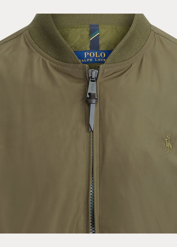 Kurtki Ralph Lauren Lightweight Bomber Jacket Męskie Oliwkowe | PWNJ3589