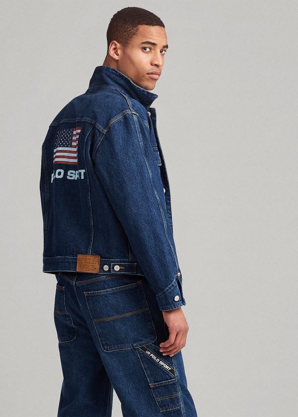 Kurtki Ralph Lauren Limited-Edition Denim Jacket Męskie Niebieskie Niebieskie | BJWK2650