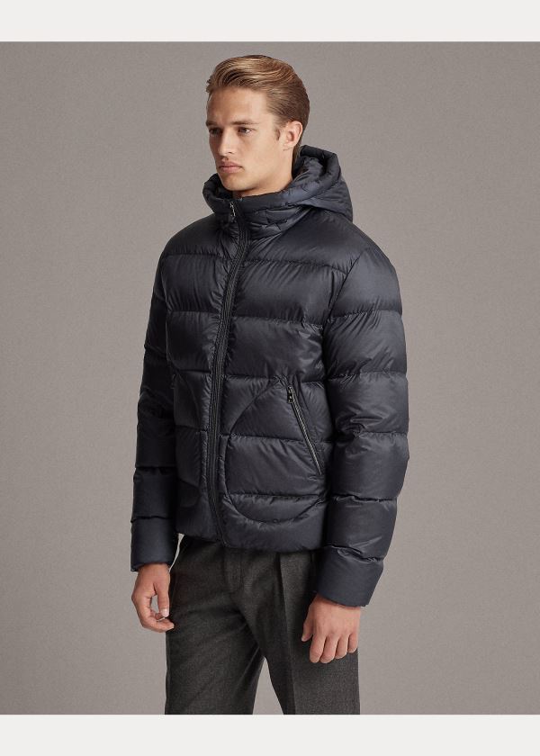 Kurtki Ralph Lauren Mackay Down Jacket Męskie Granatowe | QNFE2876