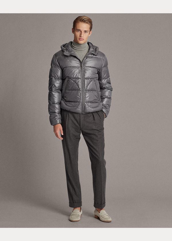 Kurtki Ralph Lauren Mackay Down Jacket Męskie Szare | GUQC1897