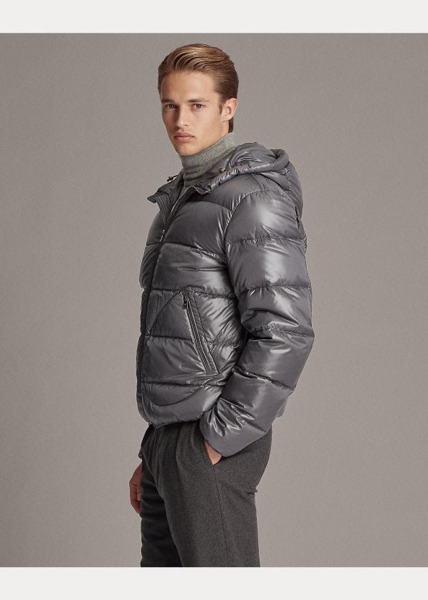 Kurtki Ralph Lauren Mackay Down Jacket Męskie Szare | GUQC1897