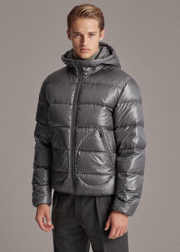 Kurtki Ralph Lauren Mackay Down Jacket Męskie Szare | GUQC1897