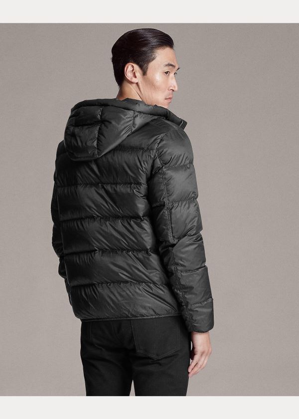 Kurtki Ralph Lauren Mackay Down Jacket Męskie Czarne | PHTO0106