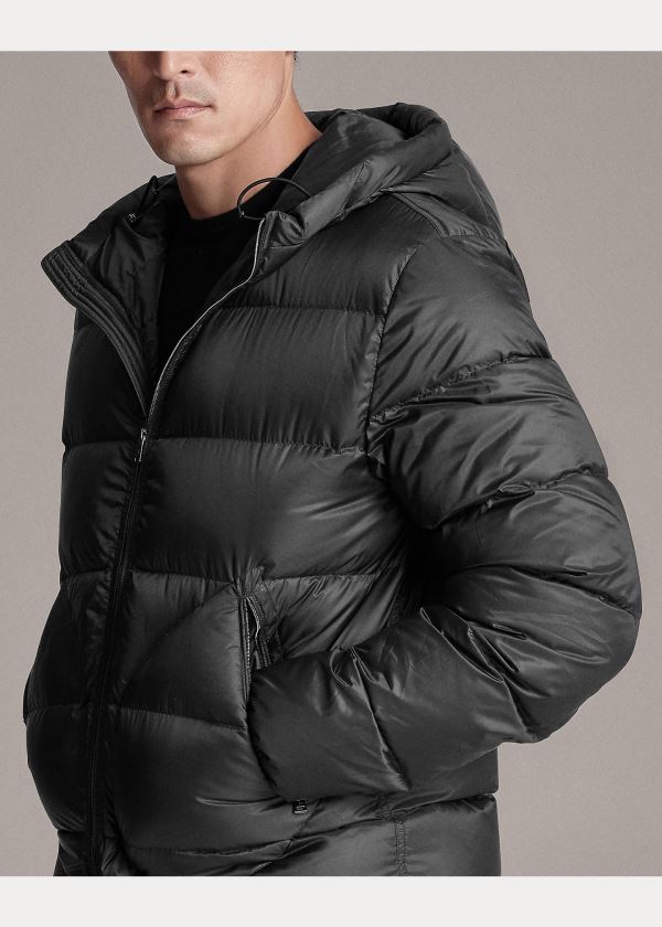 Kurtki Ralph Lauren Mackay Down Jacket Męskie Czarne | PHTO0106