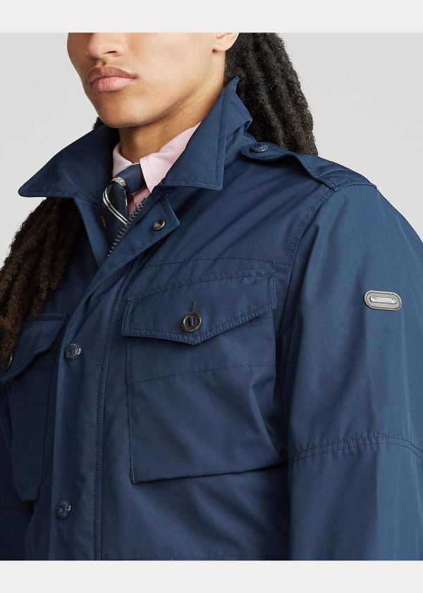 Kurtki Ralph Lauren Oxford Field Jacket Męskie Granatowe | PWOV6826