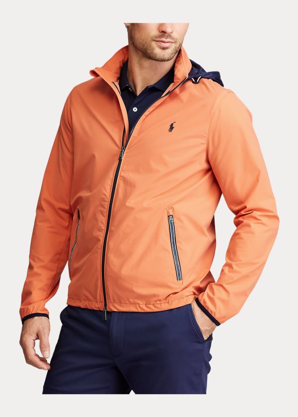 Kurtki Ralph Lauren Packable Hooded Jacket Męskie Pomarańczowe | GPZQ5687