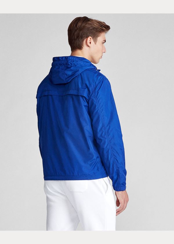 Kurtki Ralph Lauren Packable Hooded Jacket Męskie Jasny Niebieskie | TWZB2812