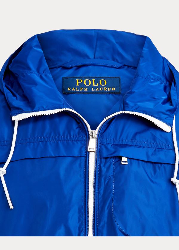 Kurtki Ralph Lauren Packable Hooded Jacket Męskie Jasny Niebieskie | TWZB2812