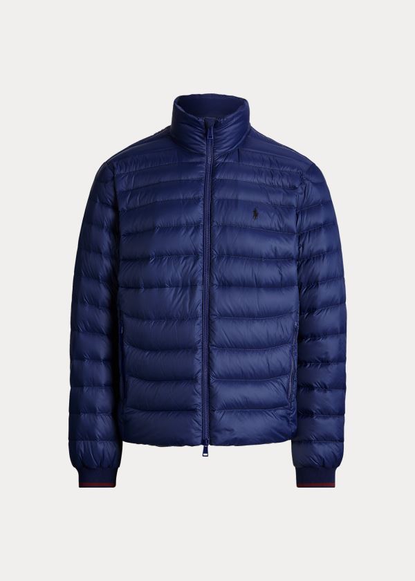 Kurtki Ralph Lauren Packable Quilted Down Jacket Męskie Granatowe | NCVI4658