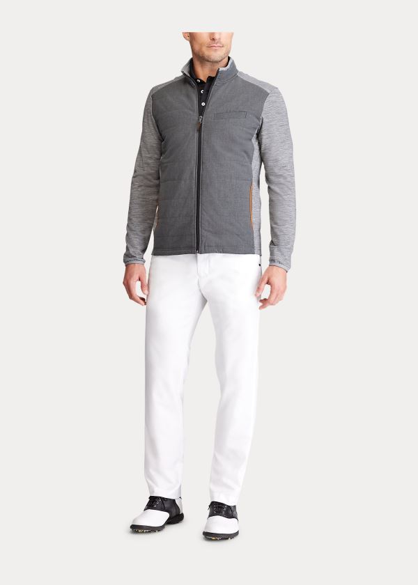 Kurtki Ralph Lauren Paneled Stretch Terry Jacket Męskie Szare | CEKA7864