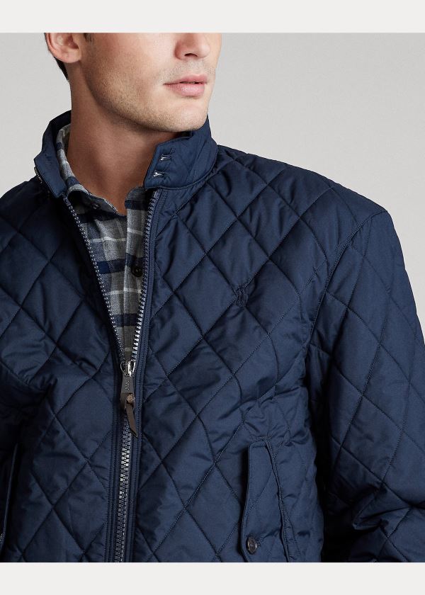 Kurtki Ralph Lauren Quilted Jacket Męskie Granatowe | JUCF6282