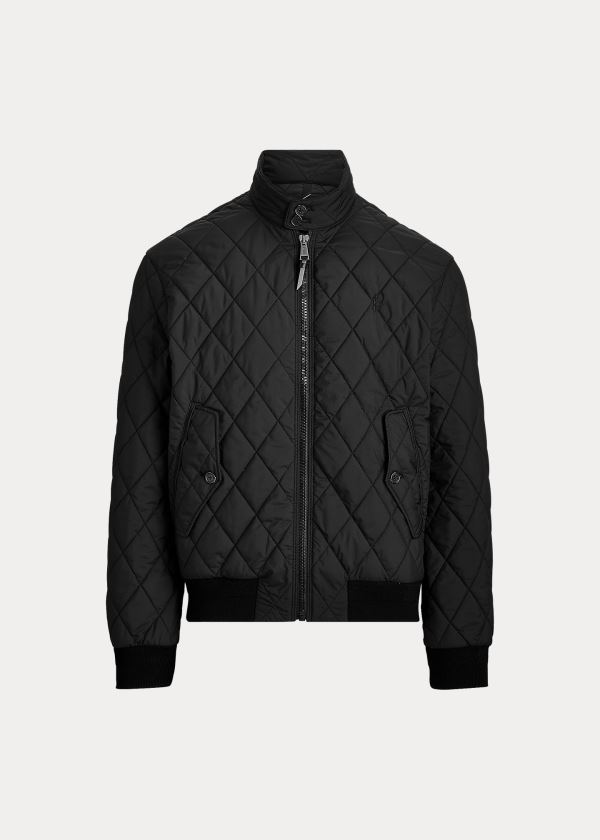 Kurtki Ralph Lauren Quilted Jacket Męskie Czarne | DIQY8936