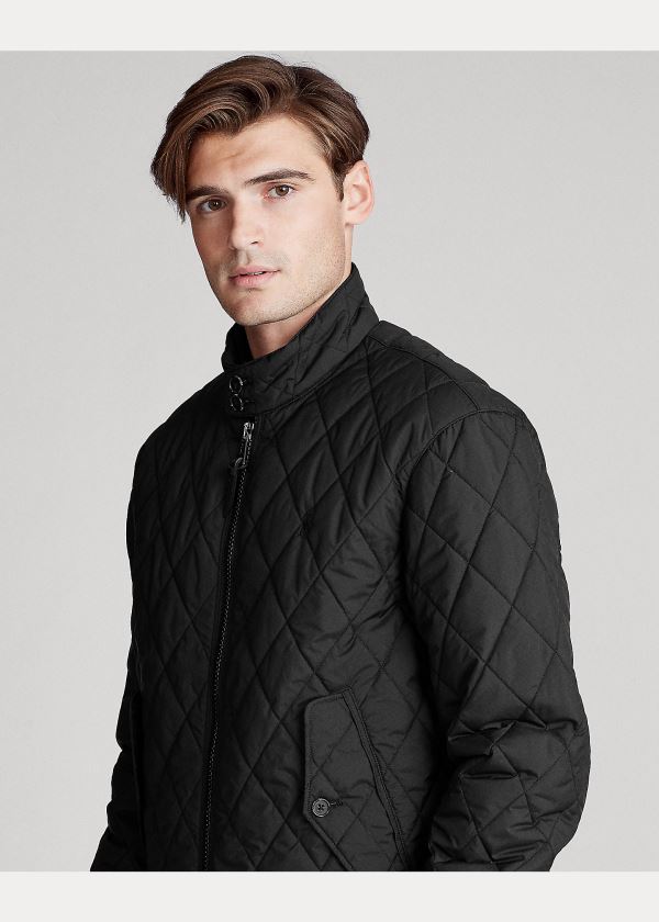 Kurtki Ralph Lauren Quilted Jacket Męskie Czarne | DIQY8936