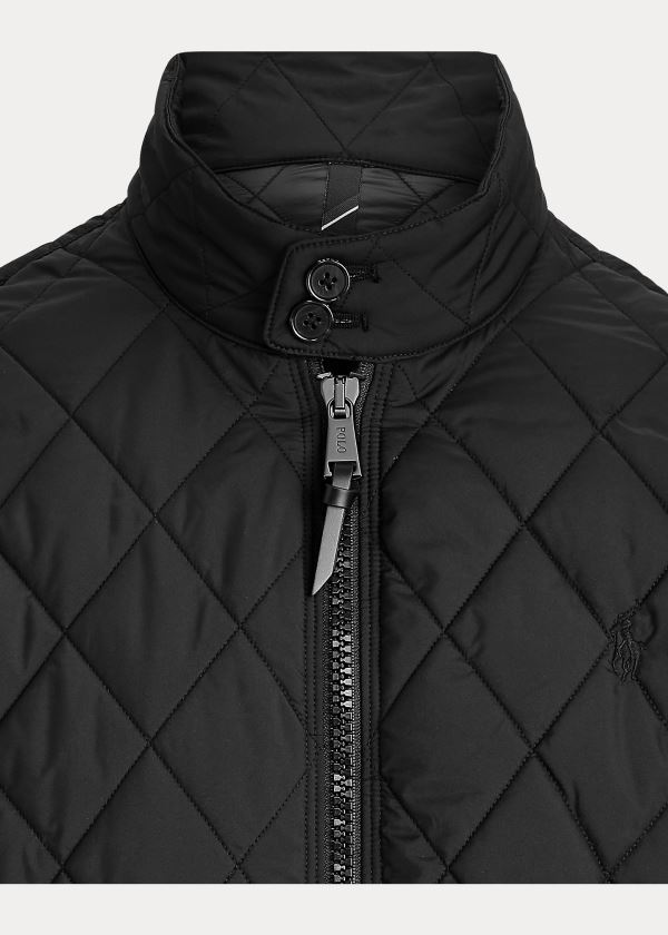 Kurtki Ralph Lauren Quilted Jacket Męskie Czarne | DIQY8936