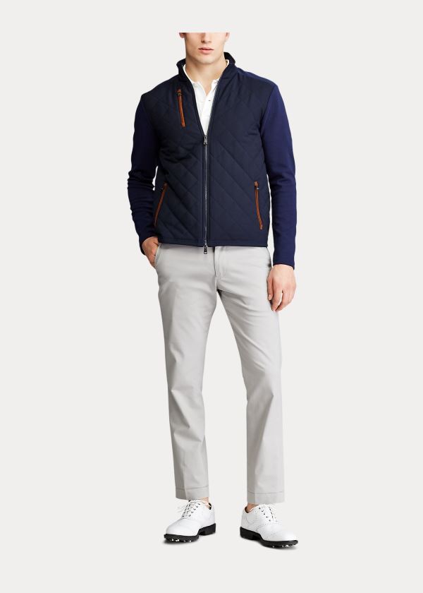 Kurtki Ralph Lauren Quilted Mockneck Jacket Męskie Granatowe Granatowe | CRTG3216