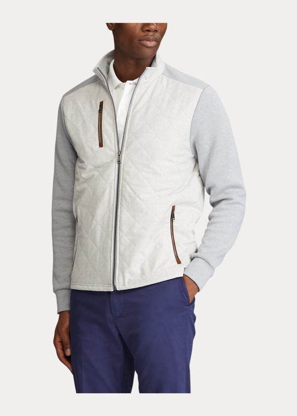 Kurtki Ralph Lauren Quilted Mockneck Jacket Męskie Głęboka Szare Szare | ANIX3208