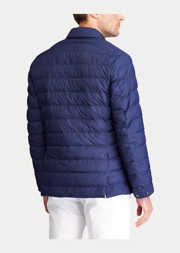 Kurtki Ralph Lauren Quilted Water-Repellent Jacket Męskie Granatowe | WHYX3636