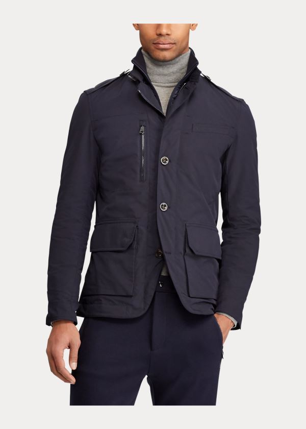 Kurtki Ralph Lauren RLX Down-Panel Jacket Męskie Granatowe | JSXC5489