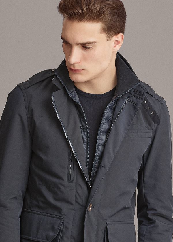 Kurtki Ralph Lauren RLX Down-Panel Jacket Męskie Granatowe | JSXC5489