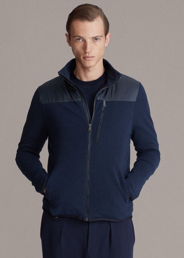 Kurtki Ralph Lauren RLX Stretch Hybrid Jacket Męskie Granatowe | SUSC0211