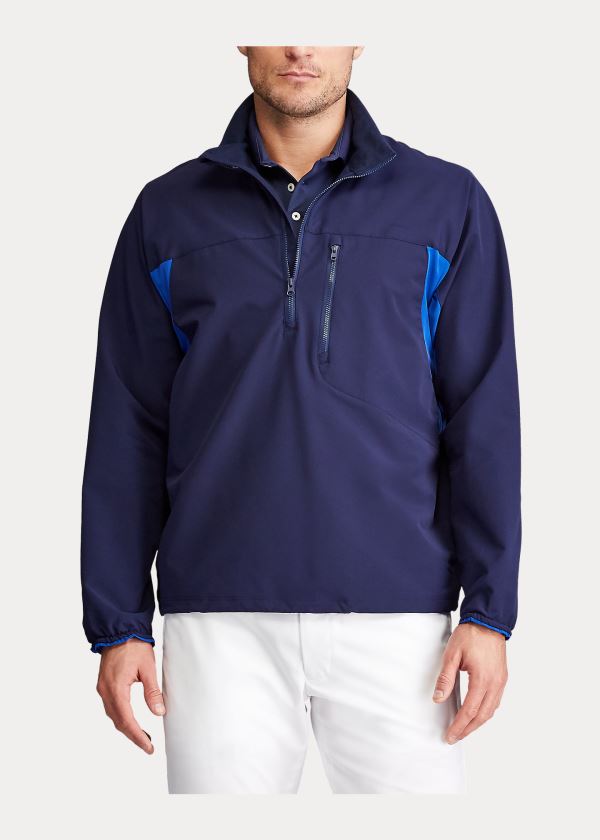 Kurtki Ralph Lauren Stretch Pullover Jacket Męskie Granatowe | FRJY6997