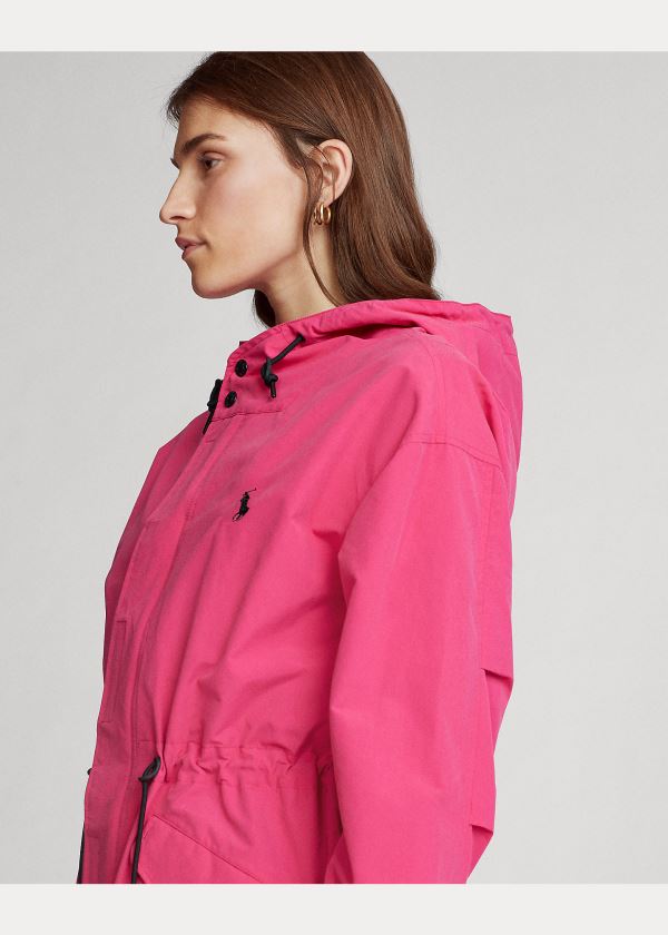 Kurtki Ralph Lauren Water-Repellent Windbreaker Damskie Jasny Różowe | FUAL1745